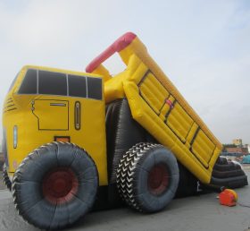 T8-373 Giant Monster Truck aufblasbare trockene Rutsche für Kinder