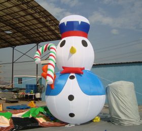 C1-167 Weihnachten aufblasbarer Schneemann mit Süßigkeiten Spazierstock