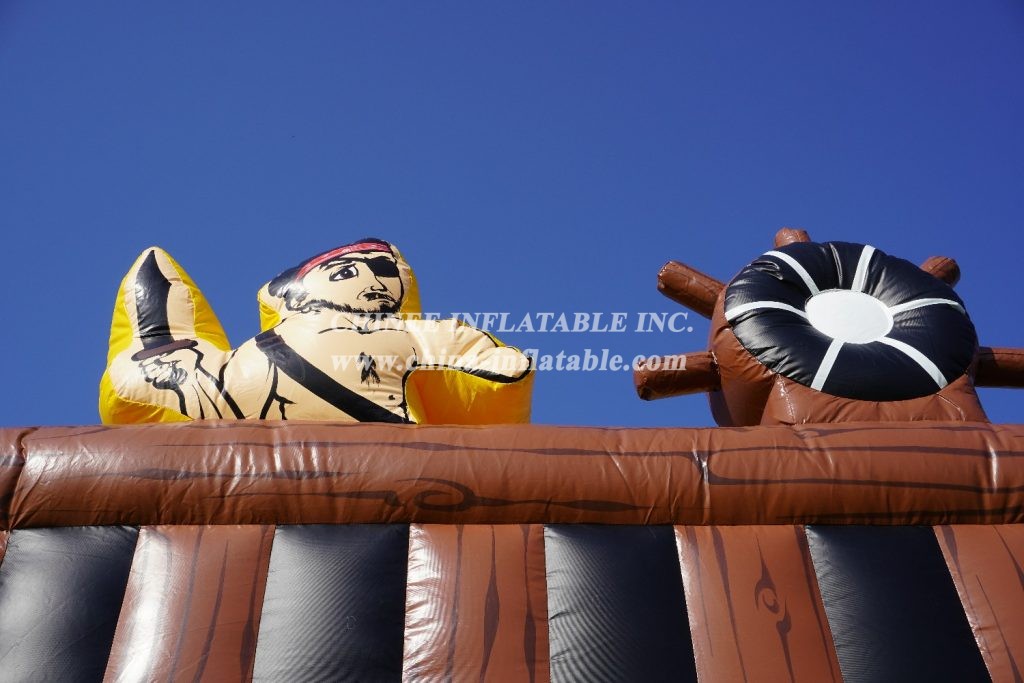 T8-1351 Pirate Ship Theme Inflatale Slide
