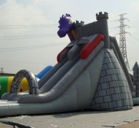 T8-368 Dinosaurier riesige aufblasbare Rutsche aufblasbare Schloss für Kinder