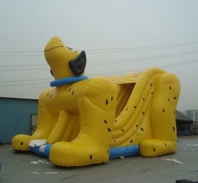 T8-539 Gelber Hund aufblasbare Rutsche für Kinder