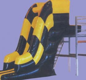 T10-110 Aufblasbare Wasserrutschen in Gelb und Schwarz