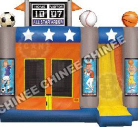 T5-101 sport style bouncy castle with slide