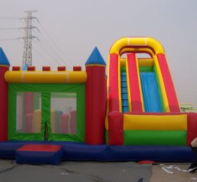 T5-112 inflatable castle bouce house combo with slide