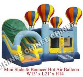 T5-135 balloon inflatable castle bouncer house combo with slide
