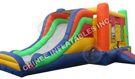 T5-196 inflatable castle bounce house with slide