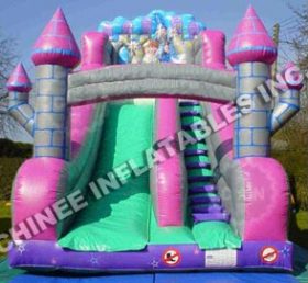 T8-480 Mädchen aufblasbares Trampolin mit Dry Slide aufblasbare Burg aufblasbare