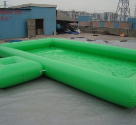 Pool1-562 Grüner quadratischer aufblasbarer Pool