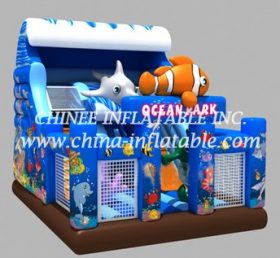 T8-1441 Unterwasserwelt aufblasbare Haus aufblasbare Rutsche für Kinder
