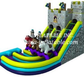 T8-1498 Kinder Rutsche Riesenpferd springen Schloss