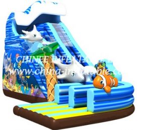 T8-1504 Unterwasserwelt aufblasbare Rutsche Riesenrutsche für Kinder