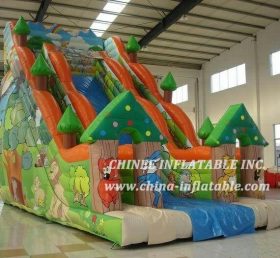 T8-1546 Dschungel Thema Bounce Slide Riesen aufblasbare Rutsche für Kinder