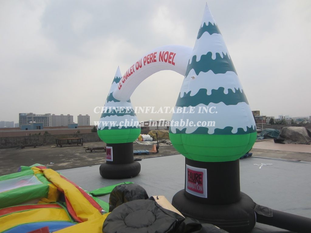 Arch2-034 Christmas Tree Shape Inflatable Arch Christmas Inflatable Decoration