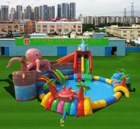 Pool2-718 Eight catch fish giant inflatable pool water park