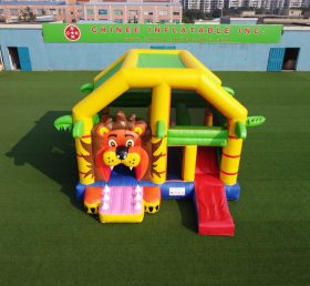 T2-3480B Bouncing aufblasbare Löwen Thema Kinder-Kombination