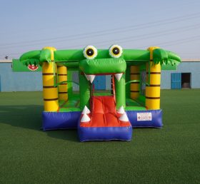 T2-3503 Aufblasbares Trampolin für Kinder Kombination Krokodil Thema Kombination