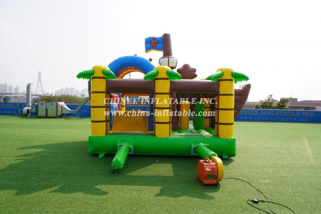 T2-3504 New Design Commercial Inflatable Bouncer Combo Pirate Theme