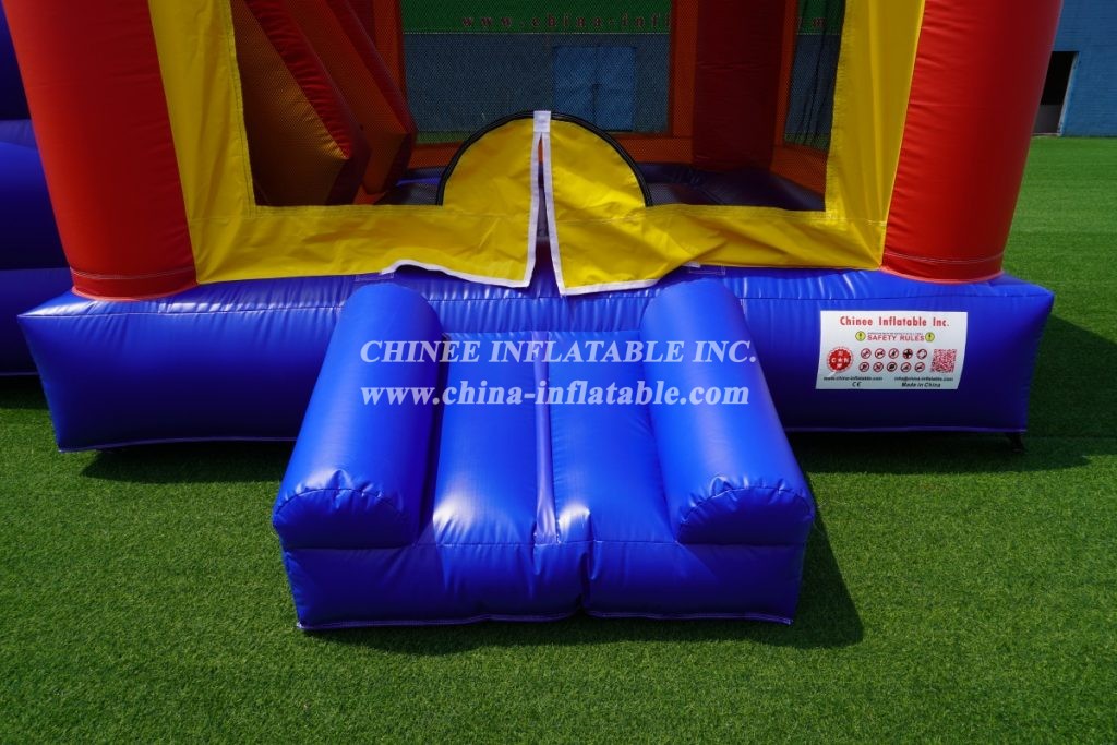 T2-3343B Bounce House Combo With Slide Wet Slide With Pool