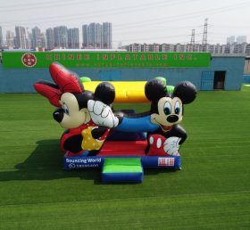 T2-3355B Disney Mickey und Minnie Hüpfhaus mit Rutsche springen Schloss