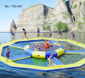 T30-001 Schwimmendes Trampolin mit aufblasbarer Wasserplattform