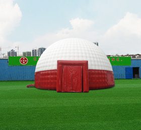 Tent1-4672 Rot-weißes Kuppelzelt für große Ausstellungen