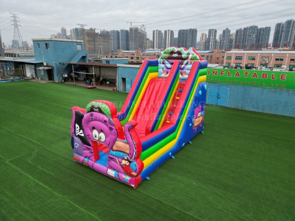 T8-4275 Pirates Octopus Inflatable Slide