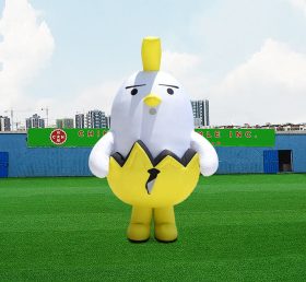 S4-601 Kundenspezifische Werbung Dekoration Hahn aufblasbare gelbe Vogel, Henne Set