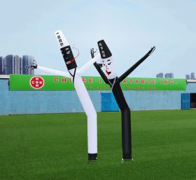 D2-182 Luft-Tänzer schwarz-weiß unbeständig Werbung aufblasbar