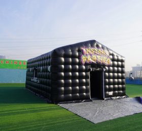 Tent1-704D Schwarzes Partyzelt, aufblasbares Würfelzelt