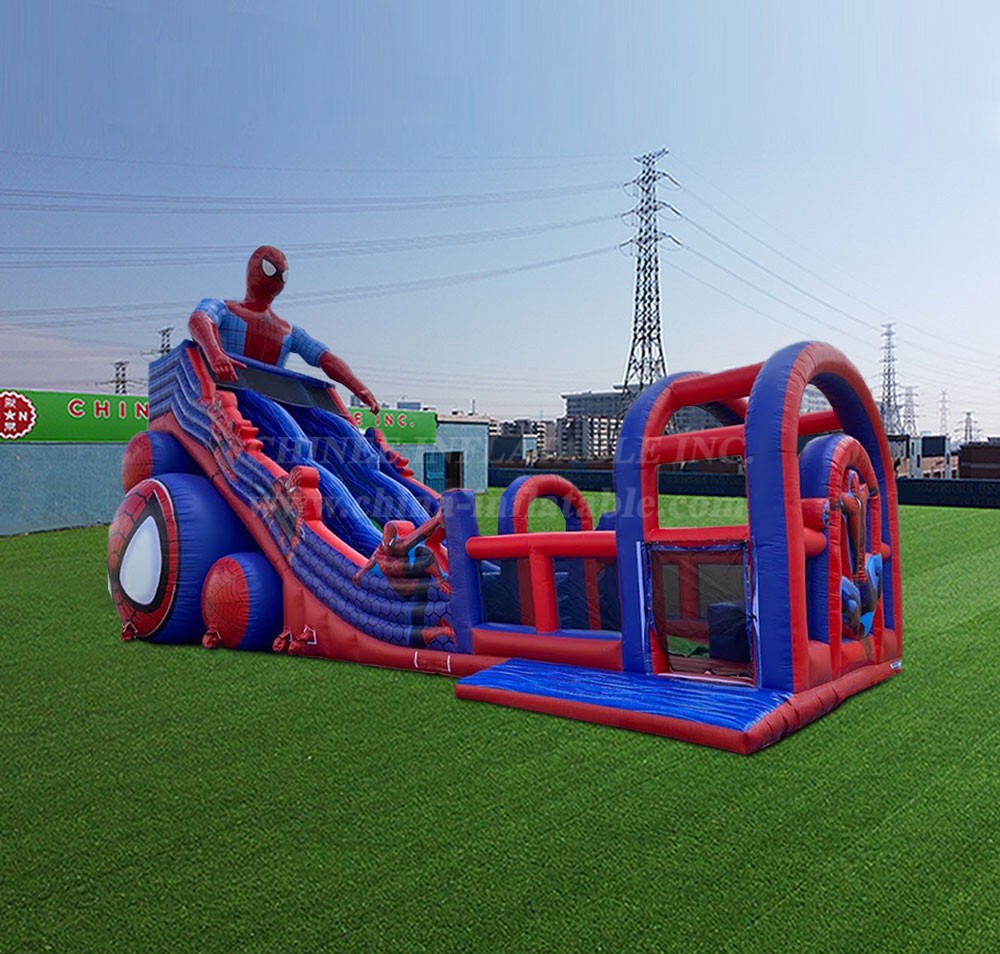 T6-1117 Spiderman theme inflatable park