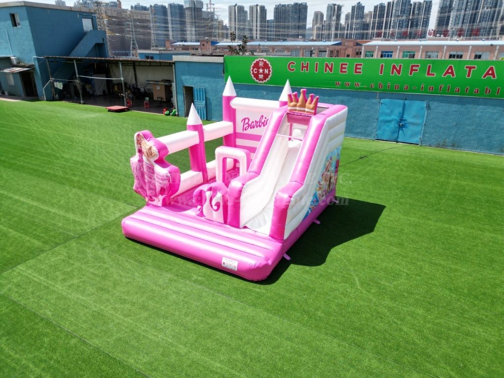 T2-8105 Barbie bouncy castle with slide
