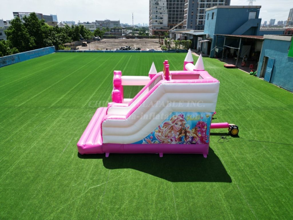T2-8105 Barbie bouncy castle with slide