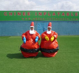 T11-661 Aufblasbarer Sumo-Anzug mit Weihnachtsmannmotiv
