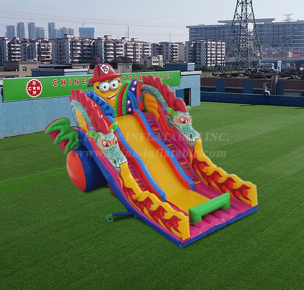 T8-4520 Minion inflatable dry slide