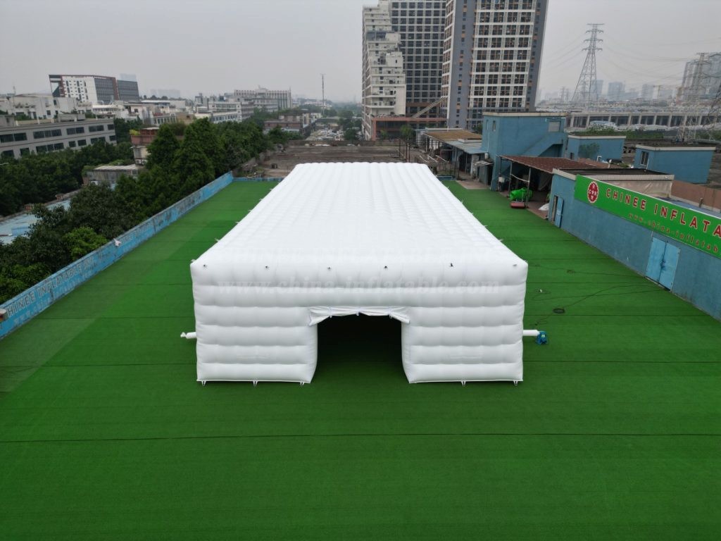 Tent1-4719 250㎡ pure white inflatable cube tent