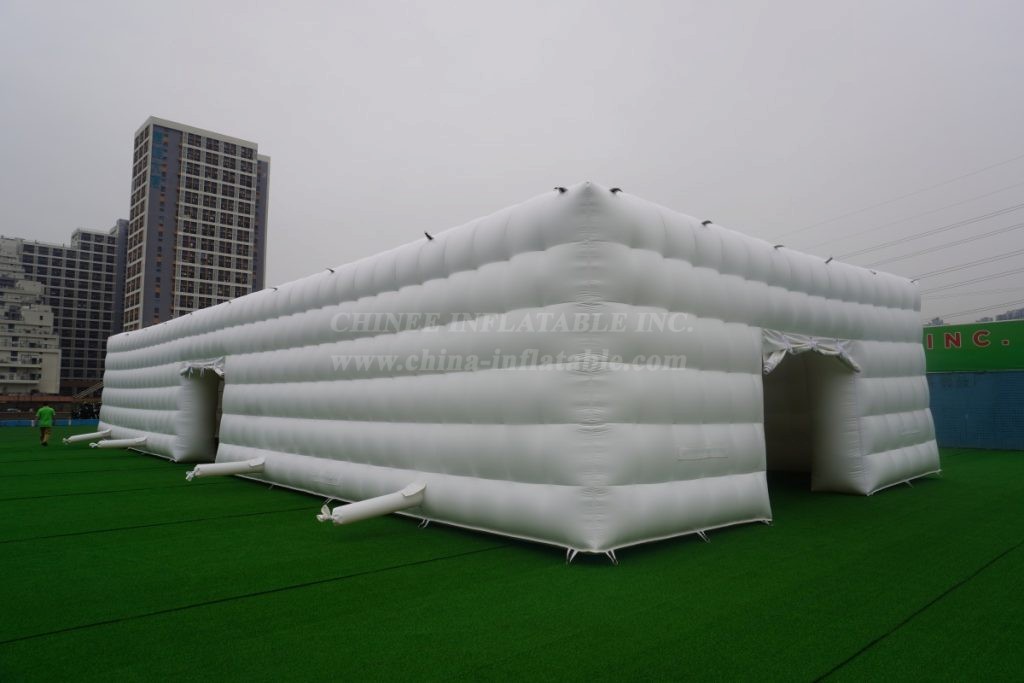 Tent1-4719 250㎡ pure white inflatable cube tent