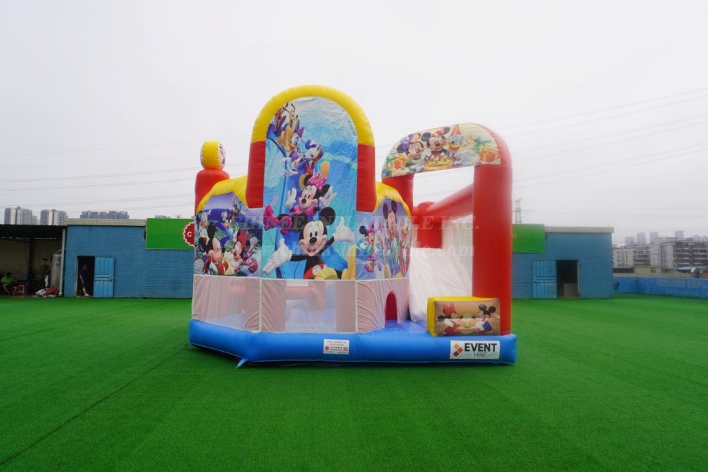 T2-553B Disney Mickey Mouse themed bouncy castle with slide
